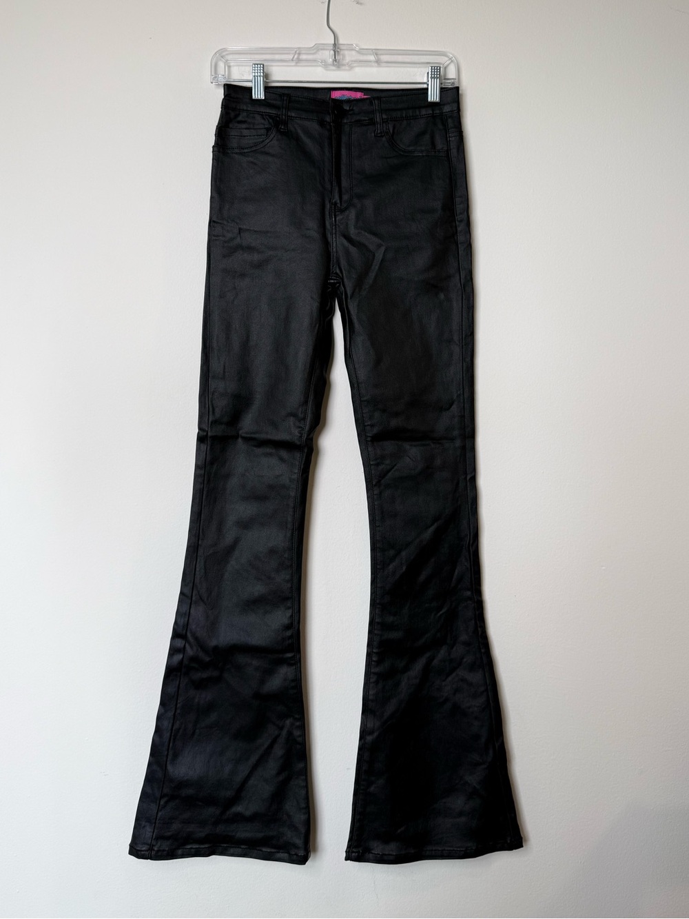 Faux Leather Black Flared Women’s Pants